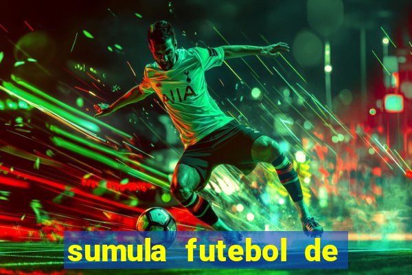 sumula futebol de campo word